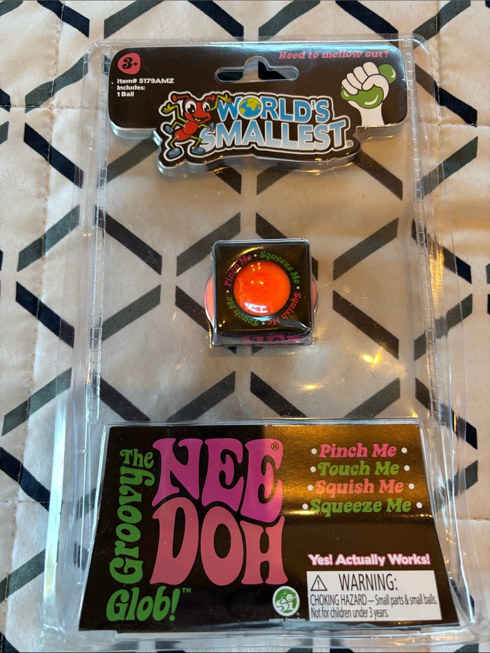 NeeDoh Glob! Kids Stress Ball - Orange (World's Smallest)